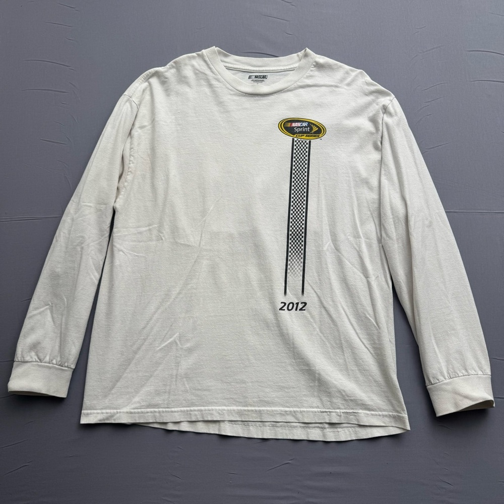 NASCAR Sprint‎ Cup Series 2012 XL White Long Sleeve Shirt Front and back hit